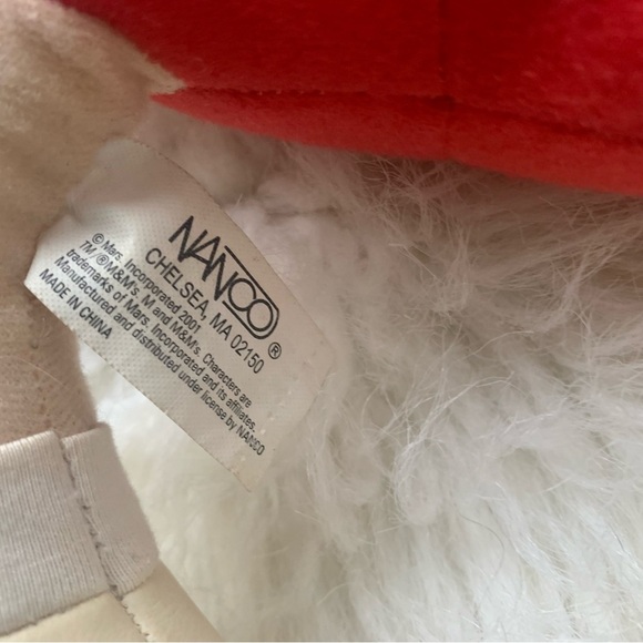 VTG Y2K Nanco Red M&M’S Candy Stuffed Plush Toy With Tags 13" - Picture 4 of 10